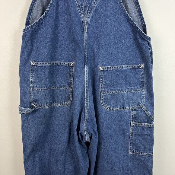Vintage Carhartt Denim Overalls Men’s 40x32 R07 DST Jean Work Farmer Utility Bib - Picture 7 of 13